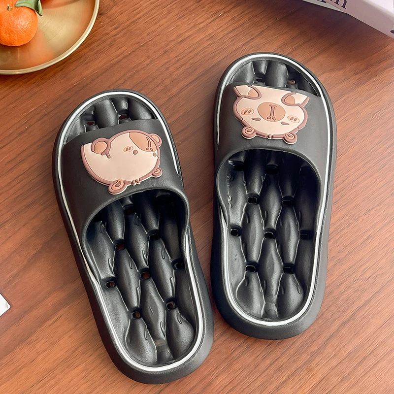 卡通浴室拖鞋女镂空漏水速干防滑洗澡室内家居情侣EVA凉拖鞋男士