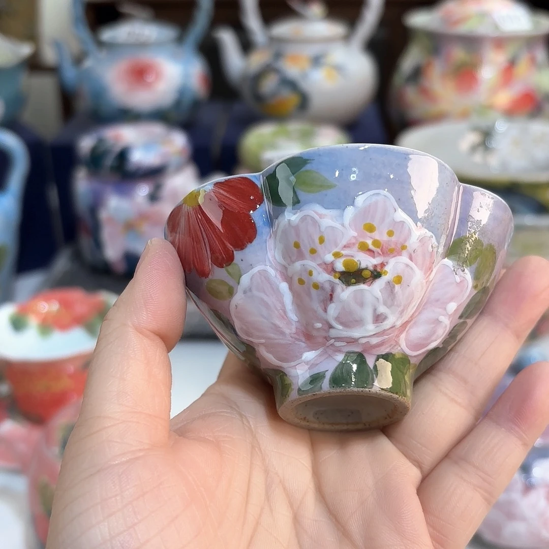 景德镇手绘高温釉下彩陶瓷茶具