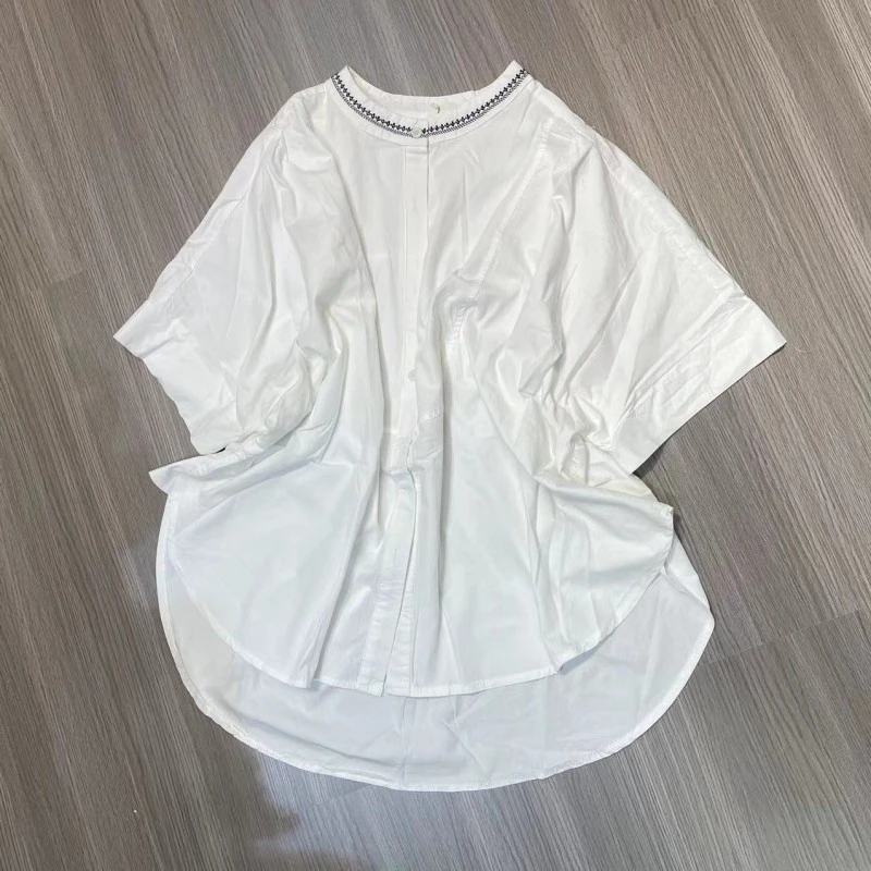 韩风小众风格（圆领寸衫）印花百搭显瘦休闲时尚减龄夏季上衣