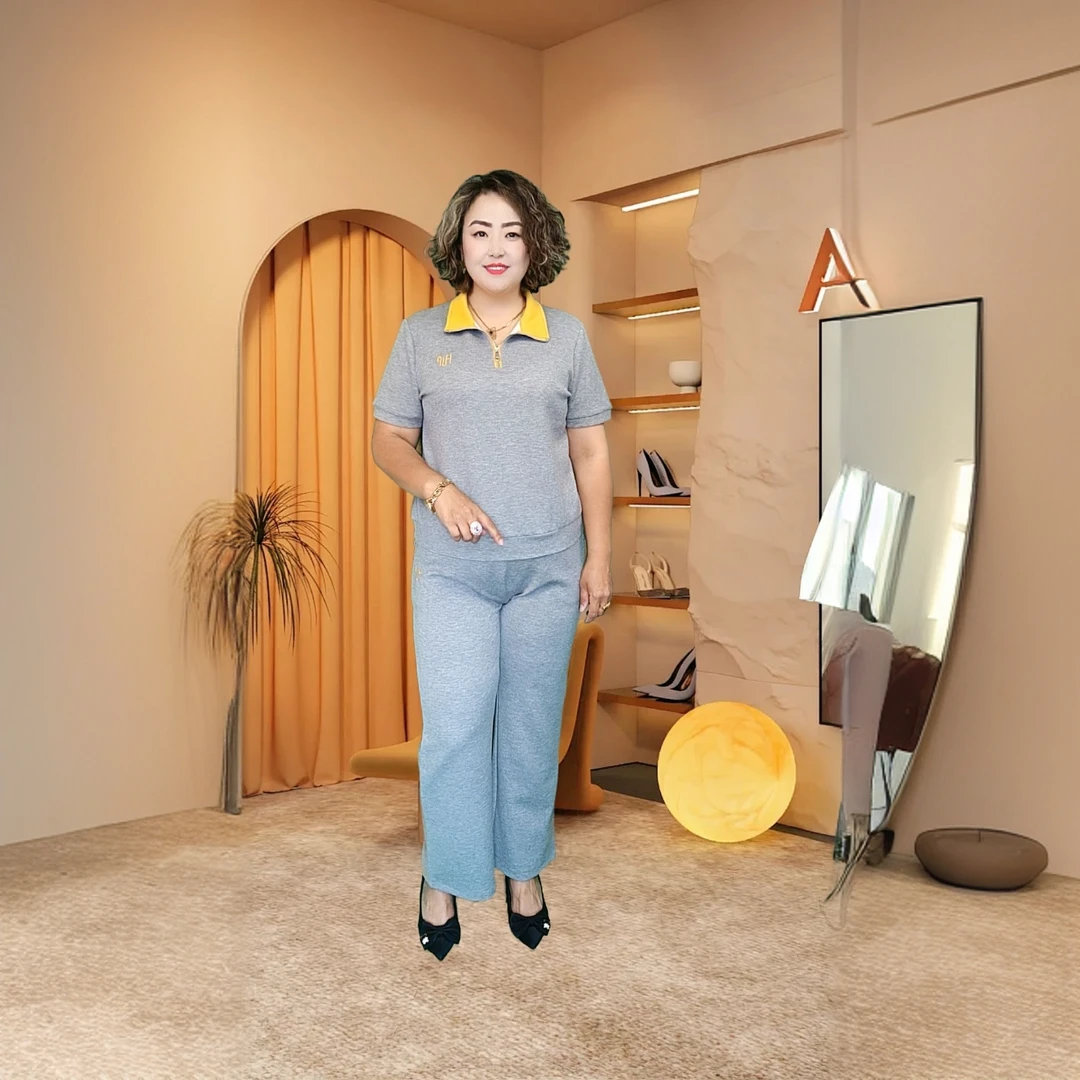 拉链时尚中老年女装宽松型常规