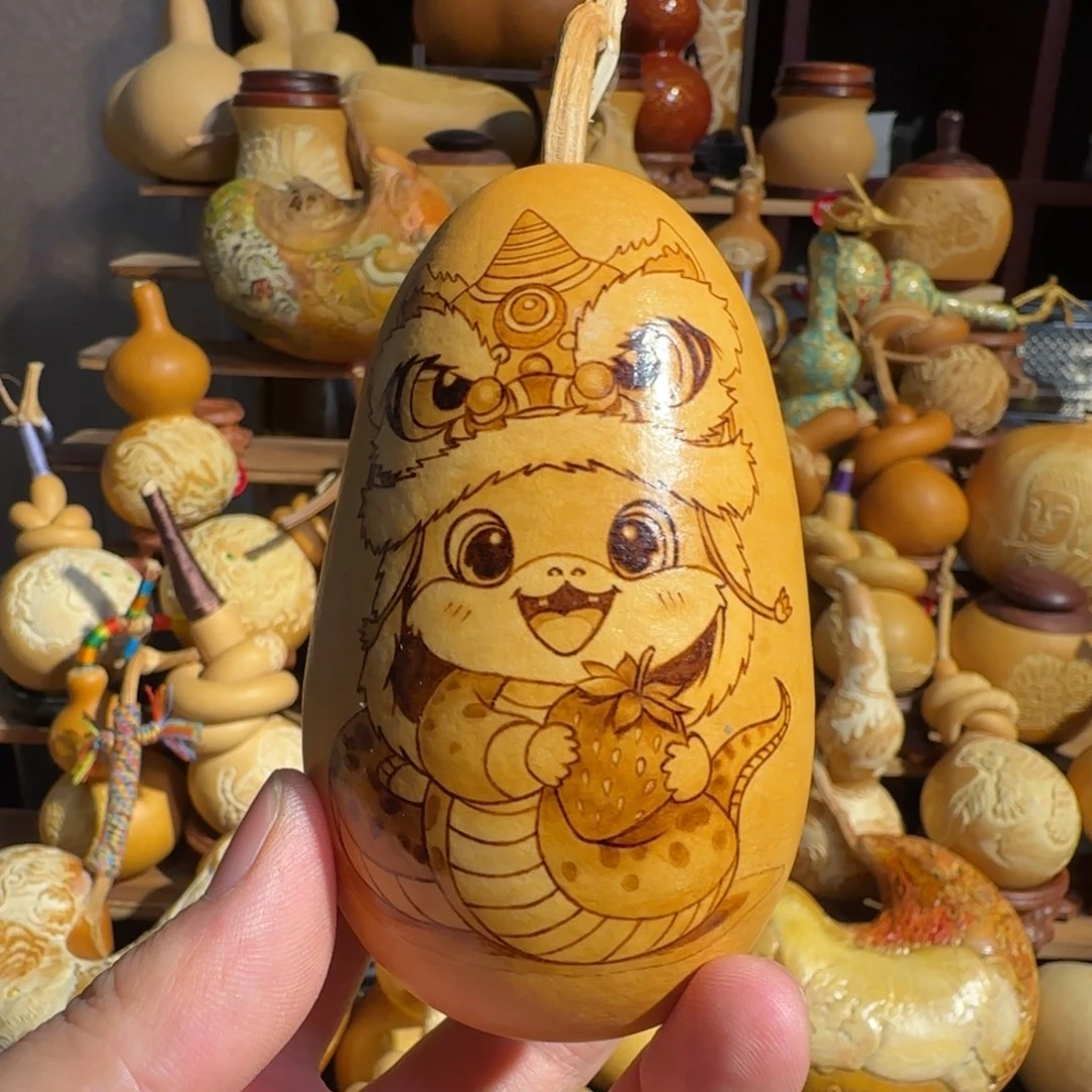 有机玻璃蛇葫芦烙画