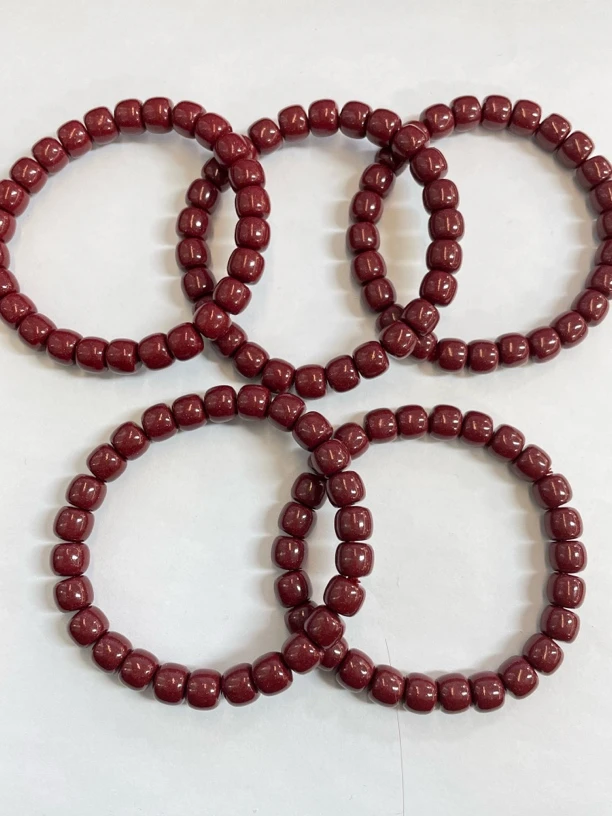 含辰砂工艺品紫金砂算盘珠手串8m*（多样性发一件）