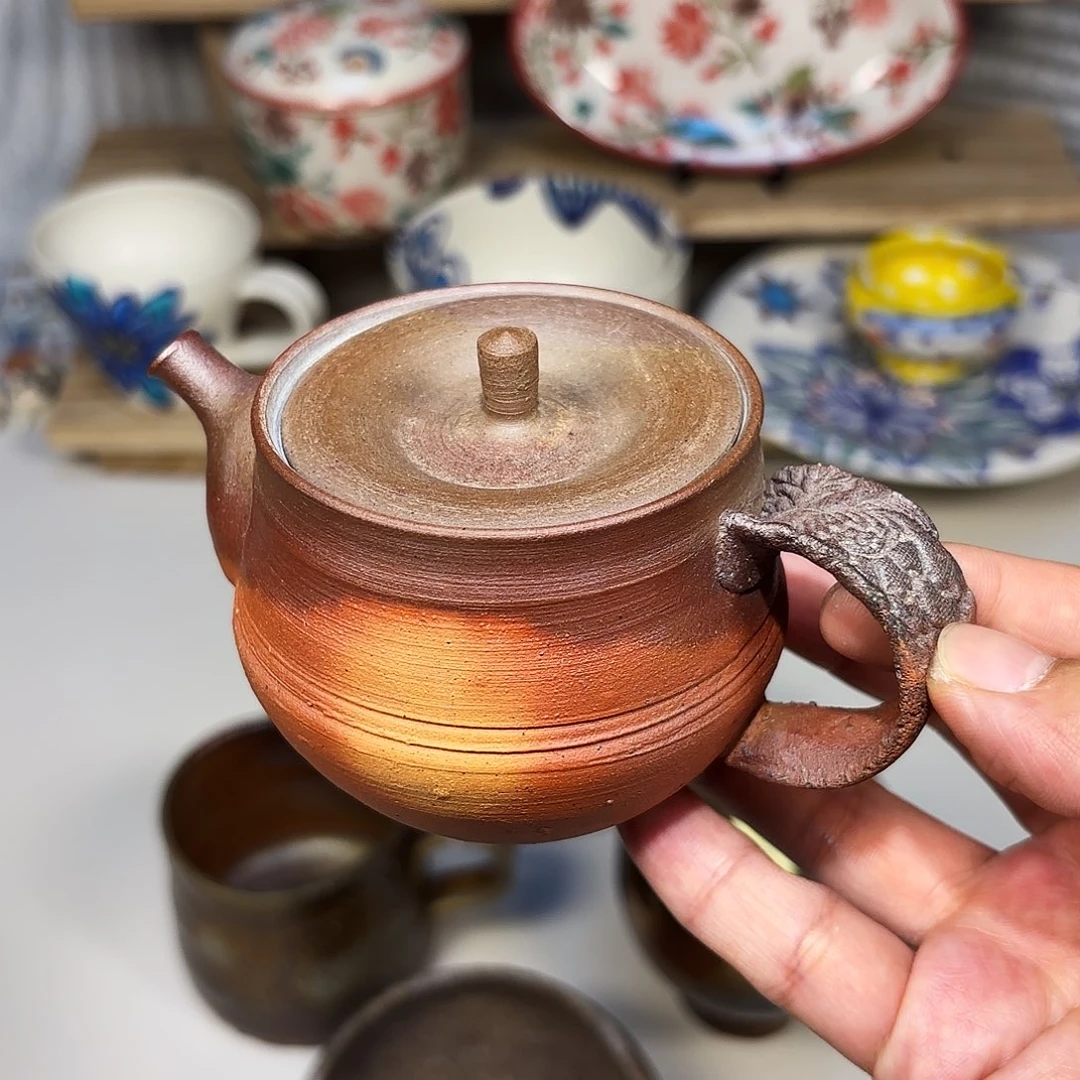 柴烧       掌心壶