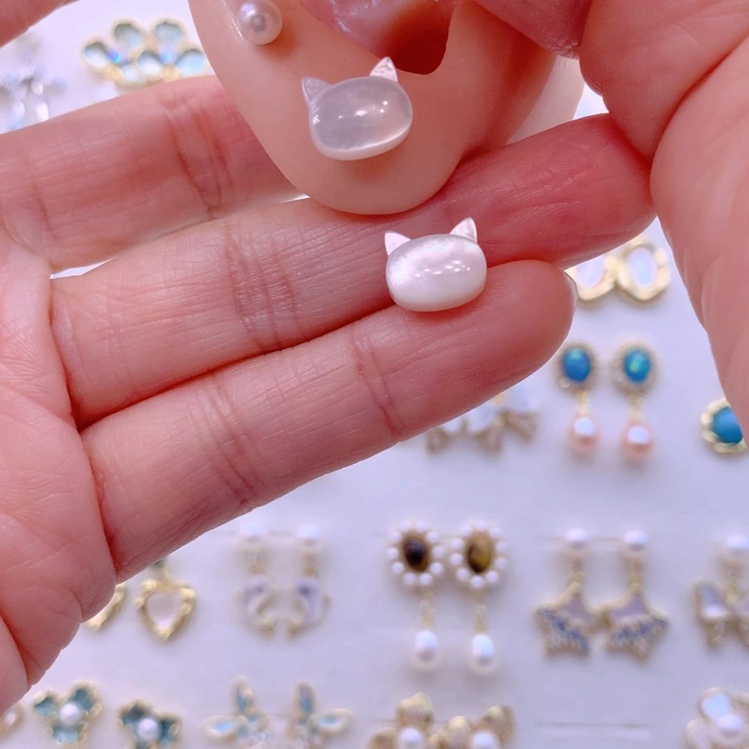 合金淡水珍珠耳饰