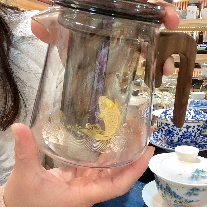耐高温玻璃双玻璃壶