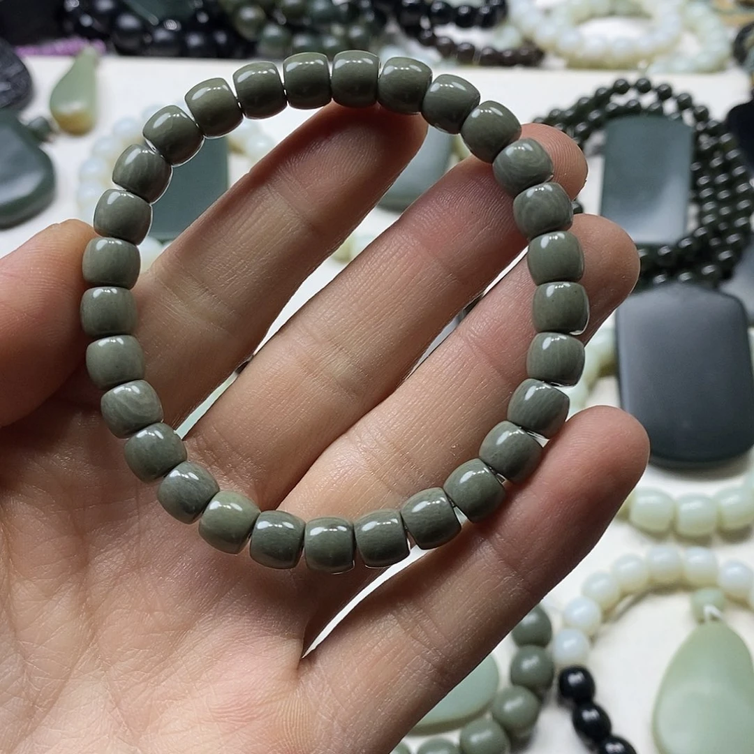 和田玉未镶嵌手链