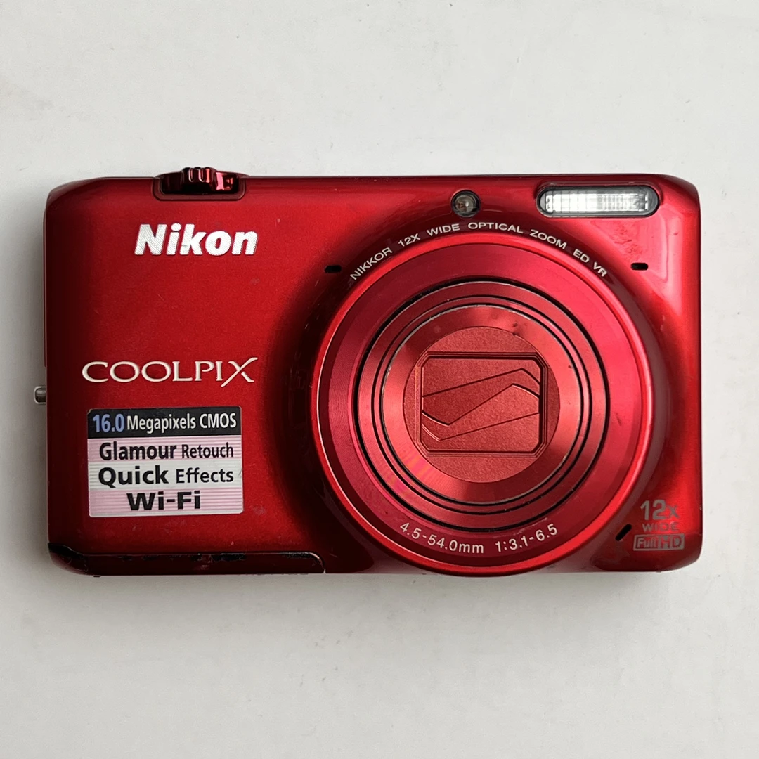 9新 Nikon/尼康 尼康s6500红色微瑕默认下单no退换