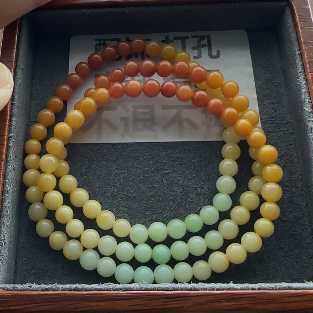 石英质玉（缅黄）未镶嵌手串