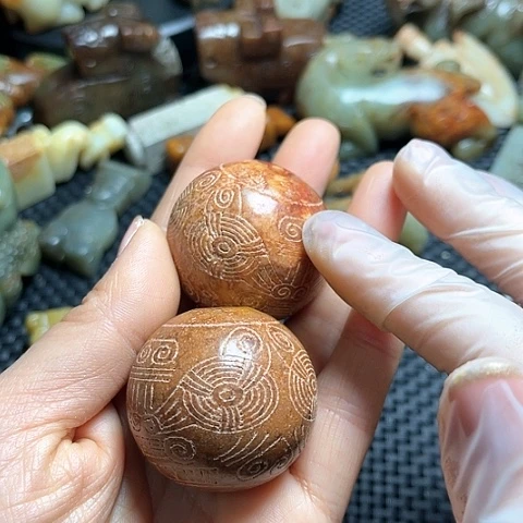 白玉菩提吊坠摆件