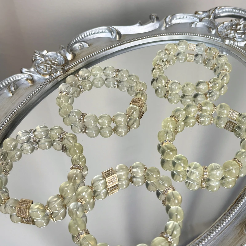 【金锭】天然黄水晶手串