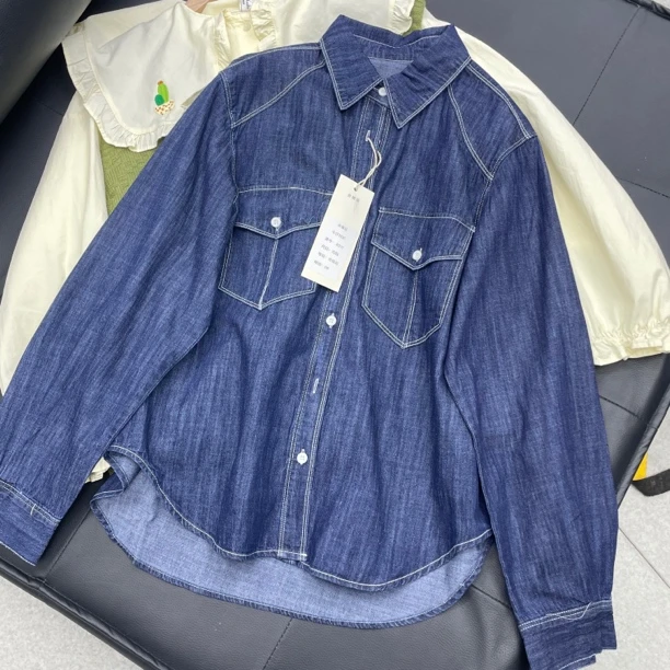 8011 高品质明线牛仔衬衫