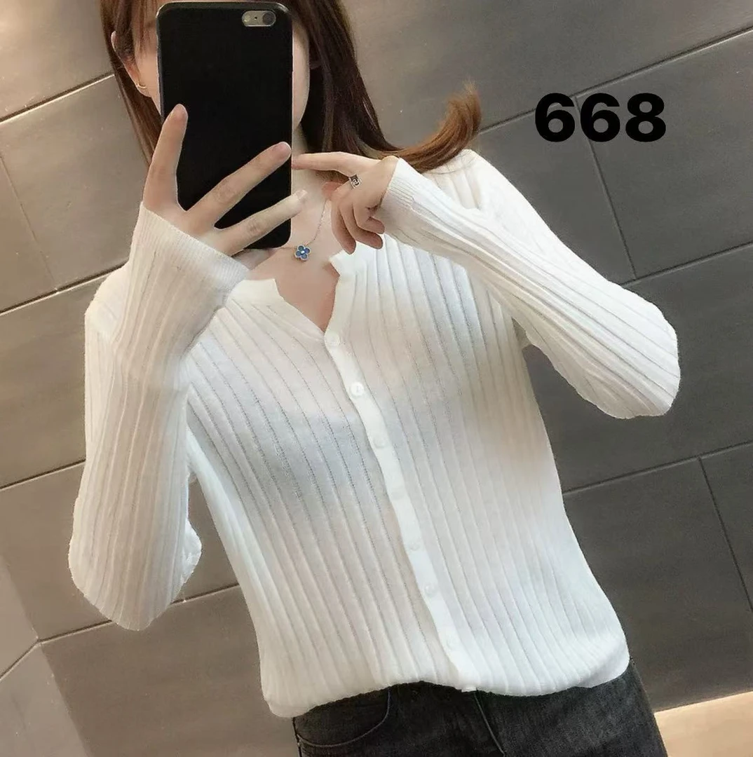 668针织开衫轻熟风女长袖春季网红百搭女装上衣设计师毛衫