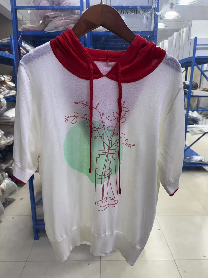 《6225》夏季新款重工圆领套头宽松休闲百搭套头针织衫