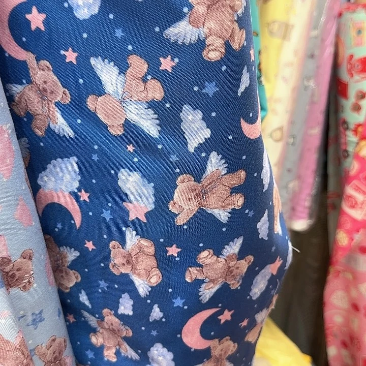 棉JP 深蓝熊牛津棉半米*110