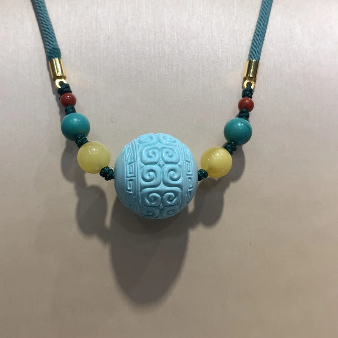 未镶嵌绿松石锁骨圆珠