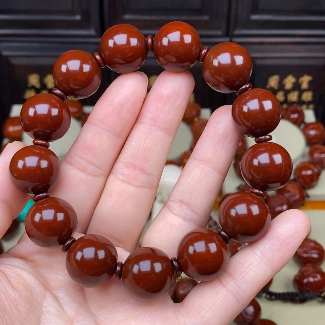 橄榄核吊坠正圆光珠