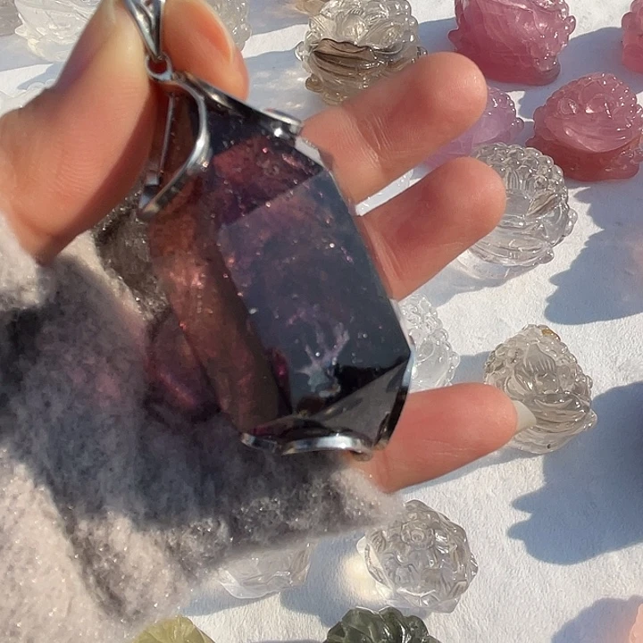 水晶颈饰银S925镶嵌星*海定制