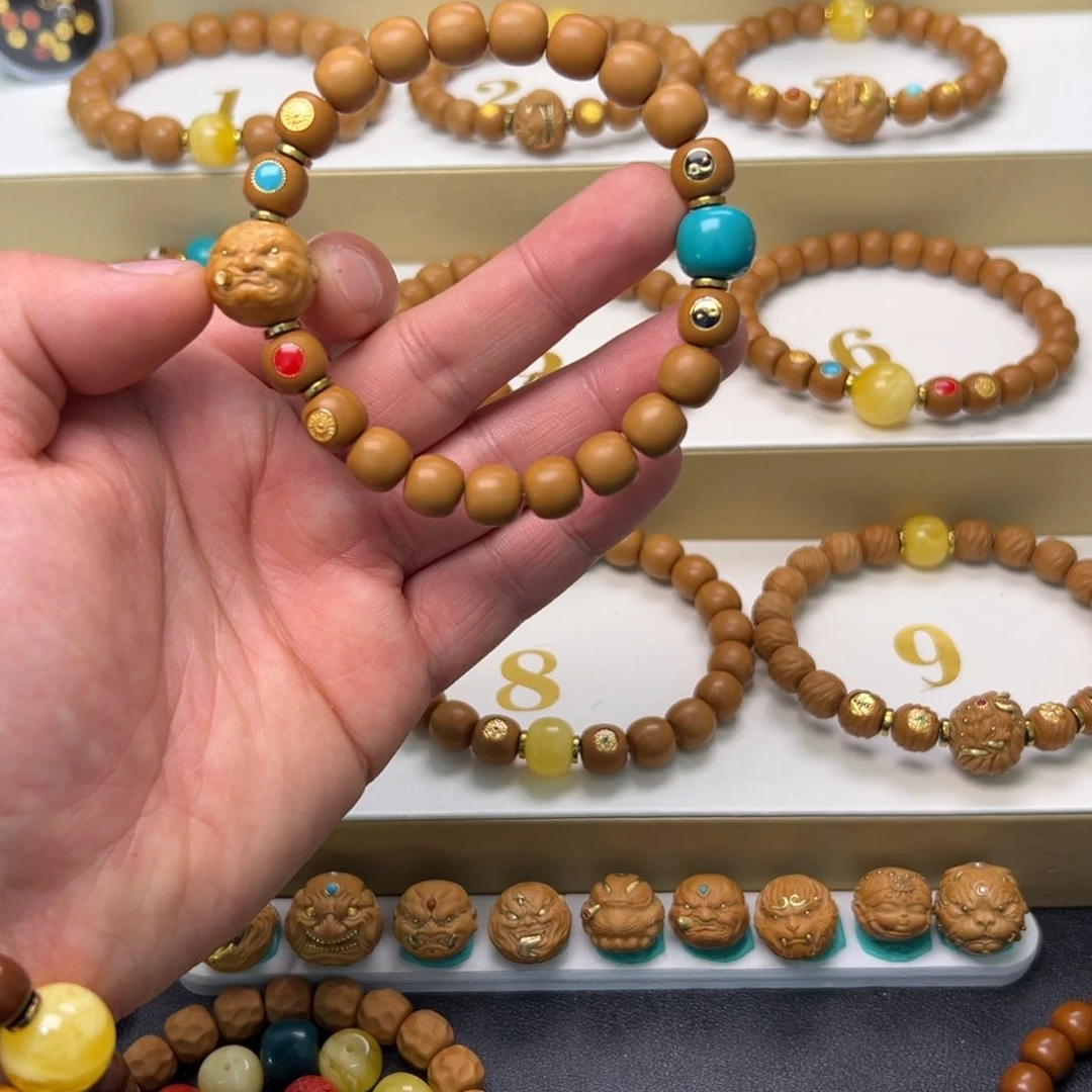 猴头核桃吊坠老型六标 单颗 10 原色精工