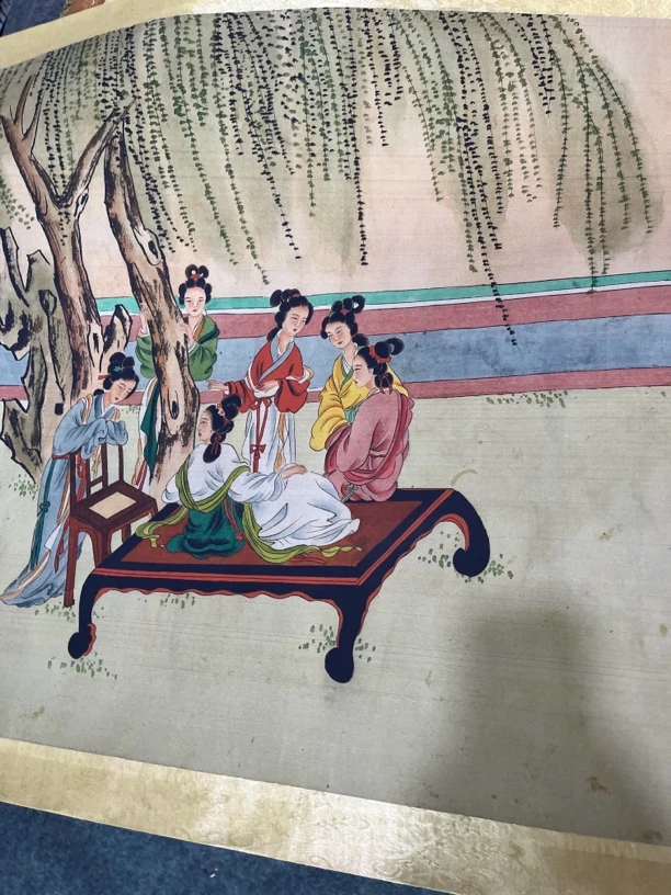 （白淀）横幅 四米 仇工笔仕女像图