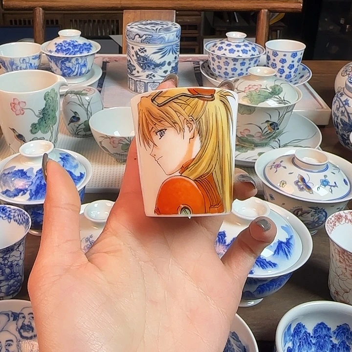 名窑口 粉彩动漫闻香杯放漏