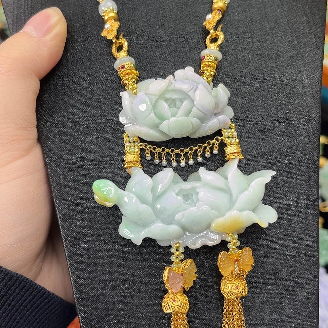 翡翠合金吊坠(赠链)国风