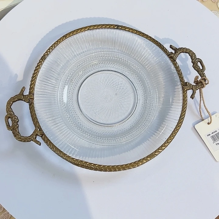 黄铜水晶玻璃绿植