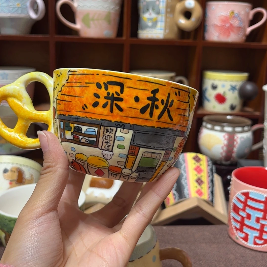 陶摆件景德镇陶瓷马克杯