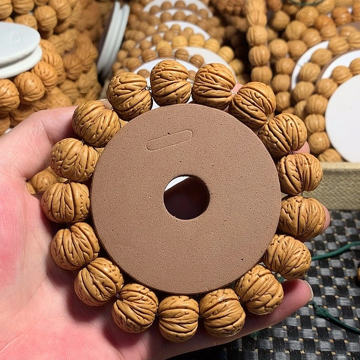 桃核手串8#东北红皮磨盘