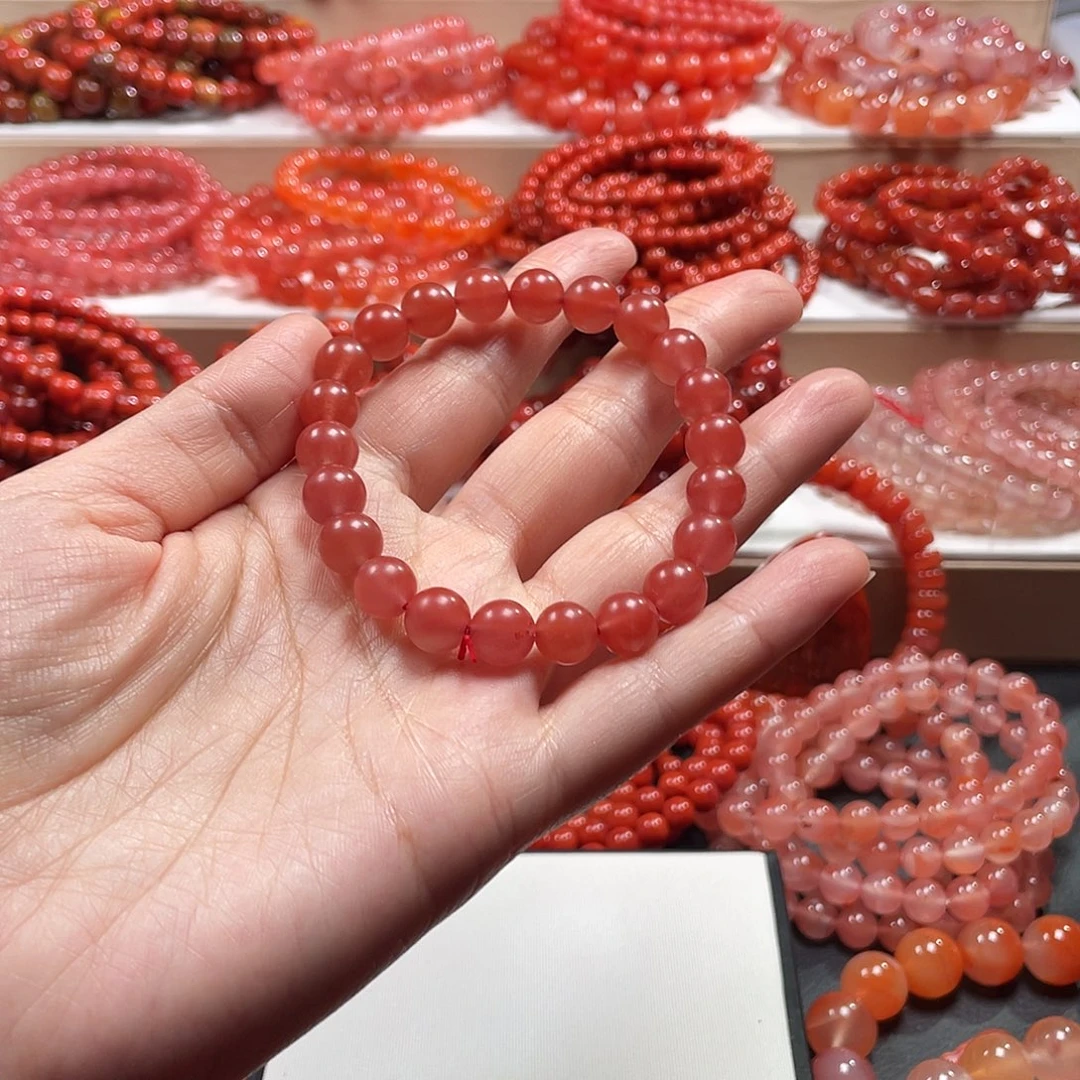 南红玛瑙未镶嵌手链