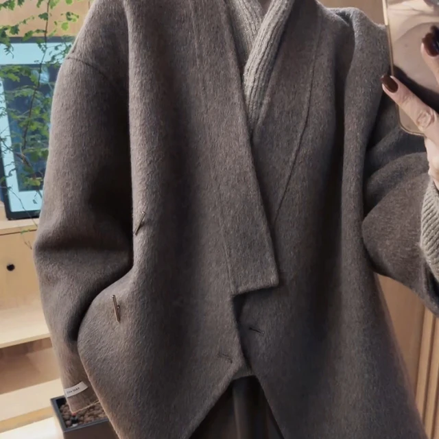 优雅气质干练双面呢大衣FAHZ38 102709