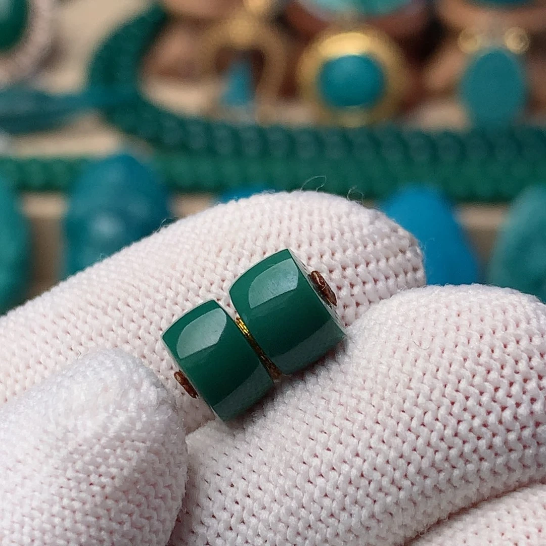 未镶嵌绿松石珠宝奇石8m m