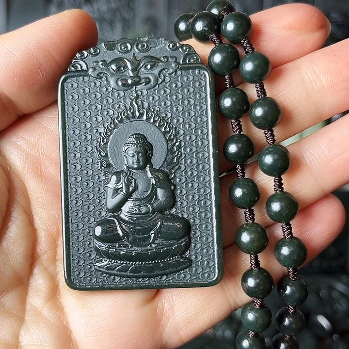 和田玉（青玉）挂件未镶嵌