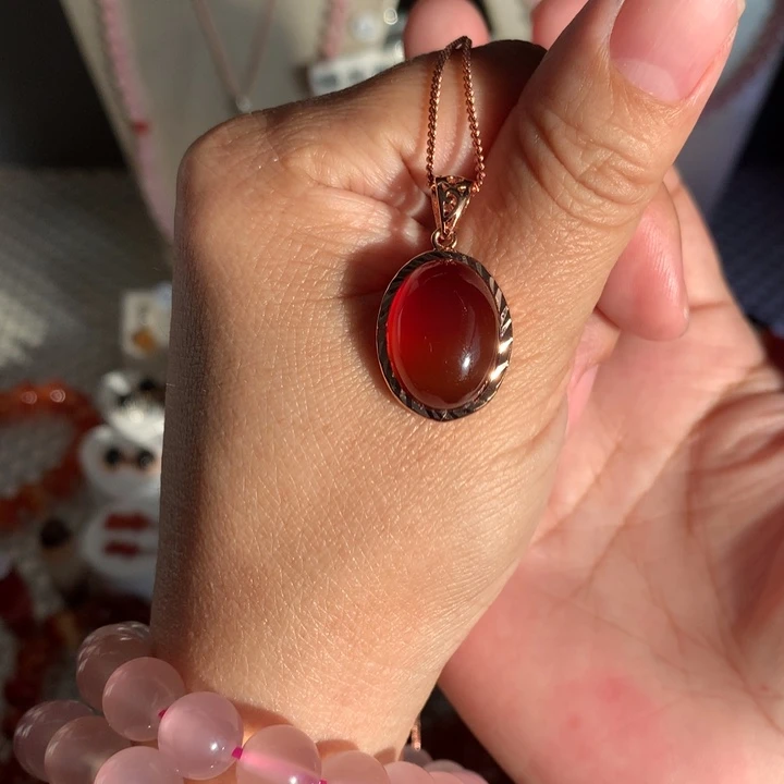 玛瑙/玉髓合金吊坠