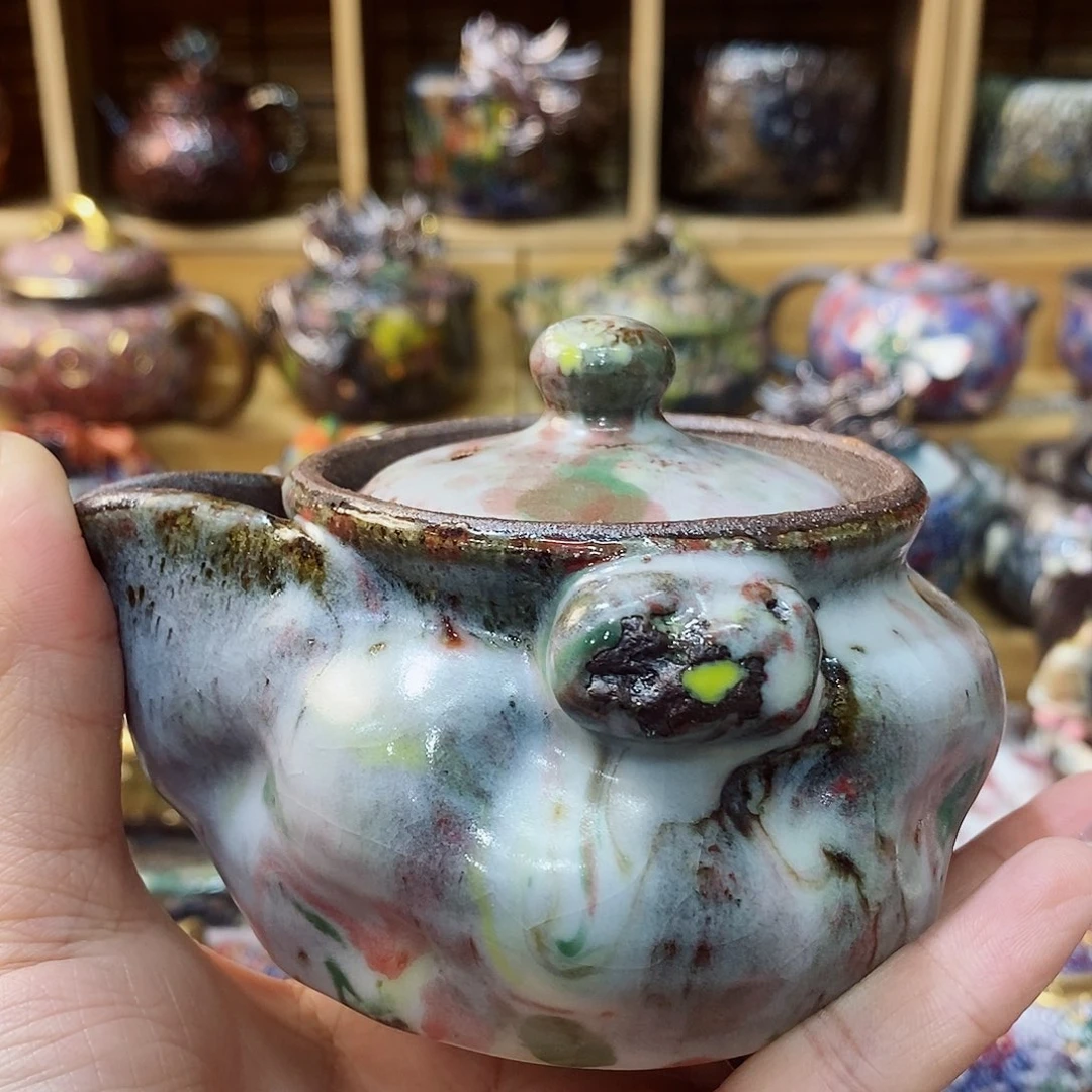 粗陶柴烧志野茶器