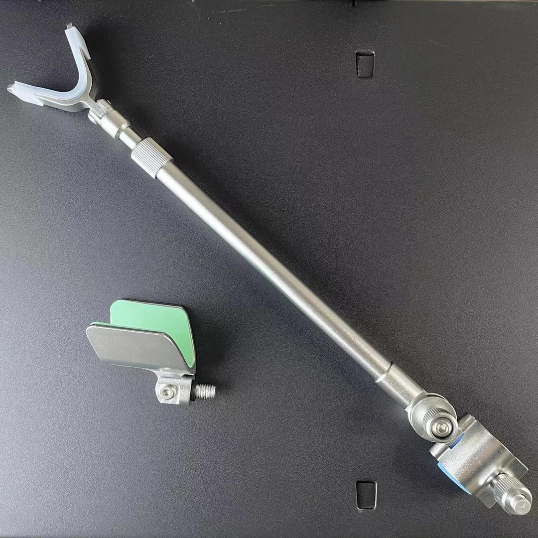 【库存福利】鱼竿架杆后挂天线钓鱼炮台支架配件通用镁铝合金羊角头