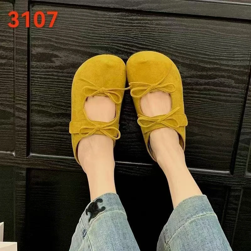 【小张精选】厚底包头蝴蝶结增高时尚休闲鞋韩版夏季玛丽珍春季浅口