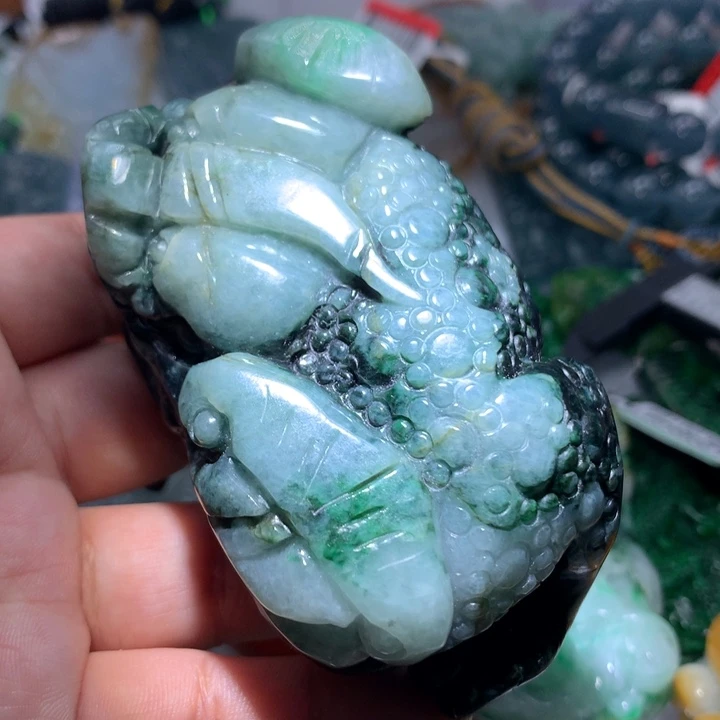 翡翠颈饰未镶嵌保真天然A货翡翠