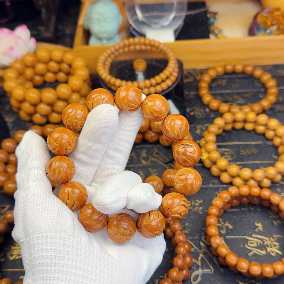 遇***你手串桃核18尺寸龙纹