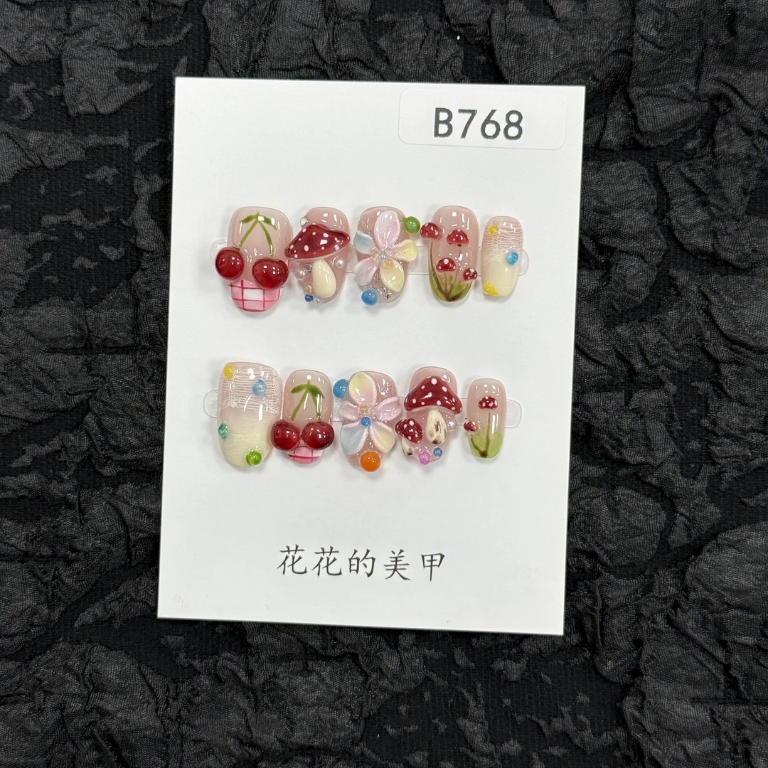 【B768】9个甲型/自产自销/高级感高颜值不撞款小众纯手工穿戴甲