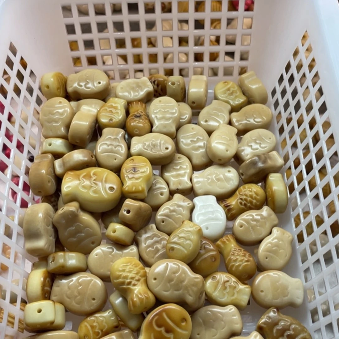菩提根/象牙果吊坠微瑕象牙果鱼饼十颗
