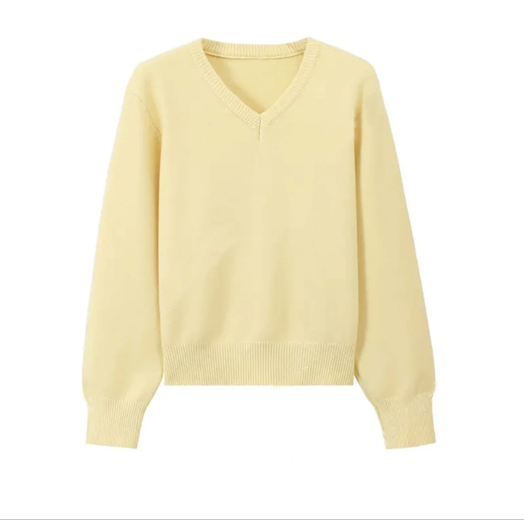 内搭气质针织毛衣慵懒感宽松极简风简约显瘦上衣百搭韩系