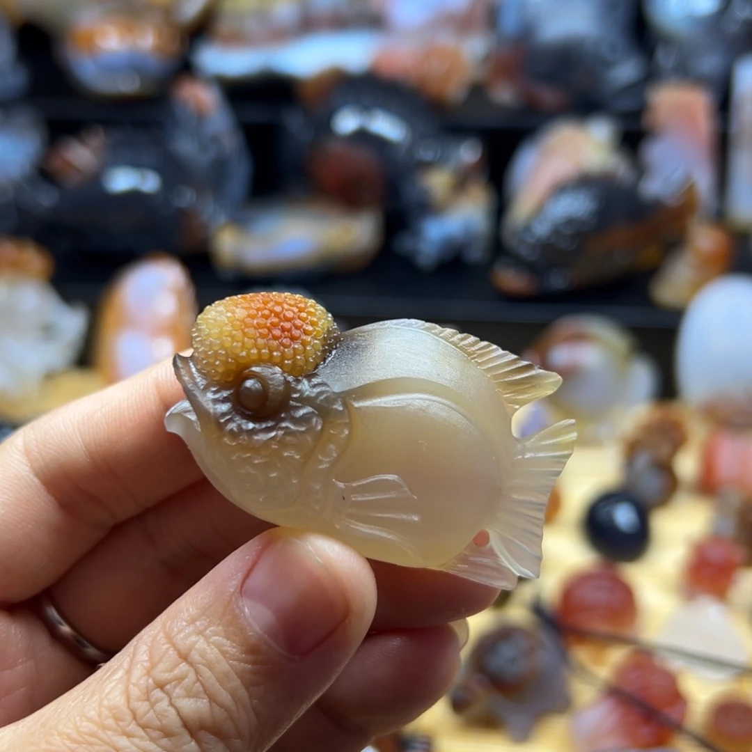 西***馆玛瑙/玉髓未镶嵌顶珠