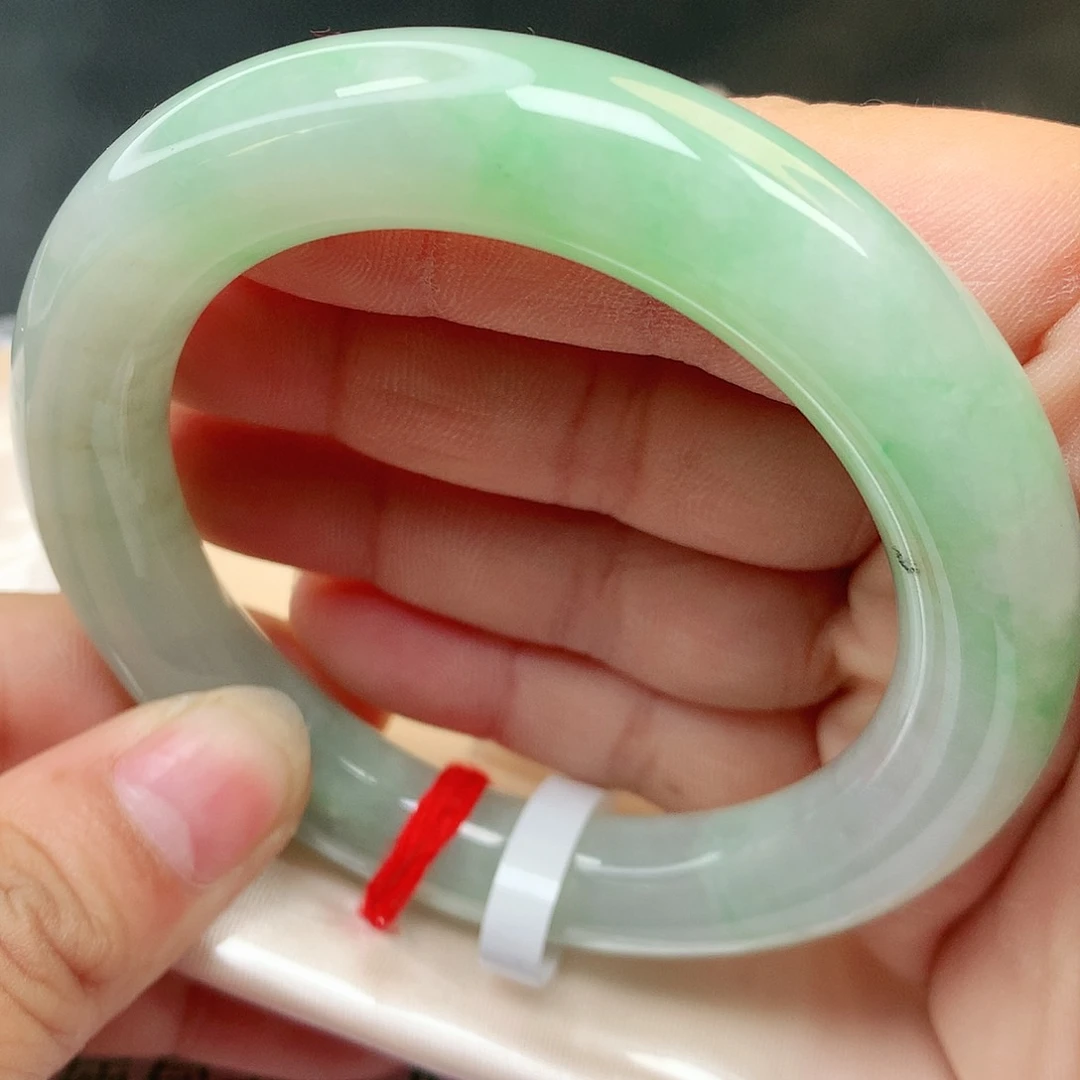 未镶嵌手镯翡翠A货翡翠老坑胖圆条418号