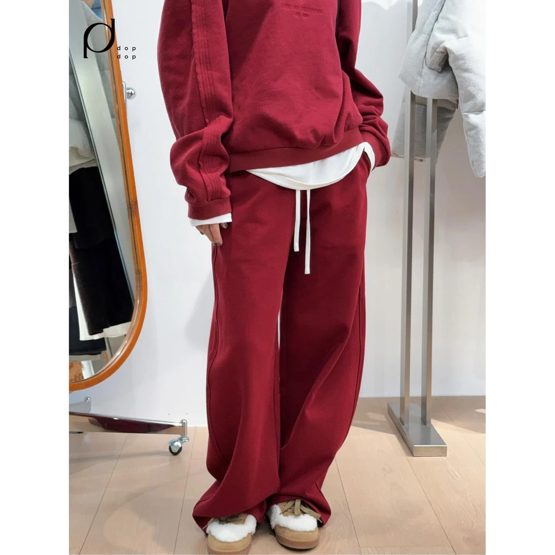YOEYYOU2025春抽绳外弧休闲长裤女1399dopdop买手店