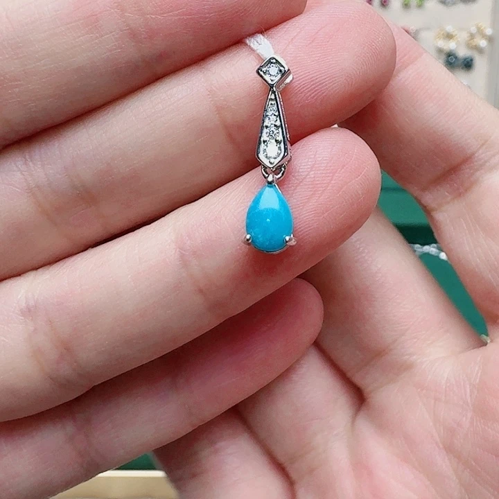 水晶吊坠(不含链)银S925镶嵌吊坠106