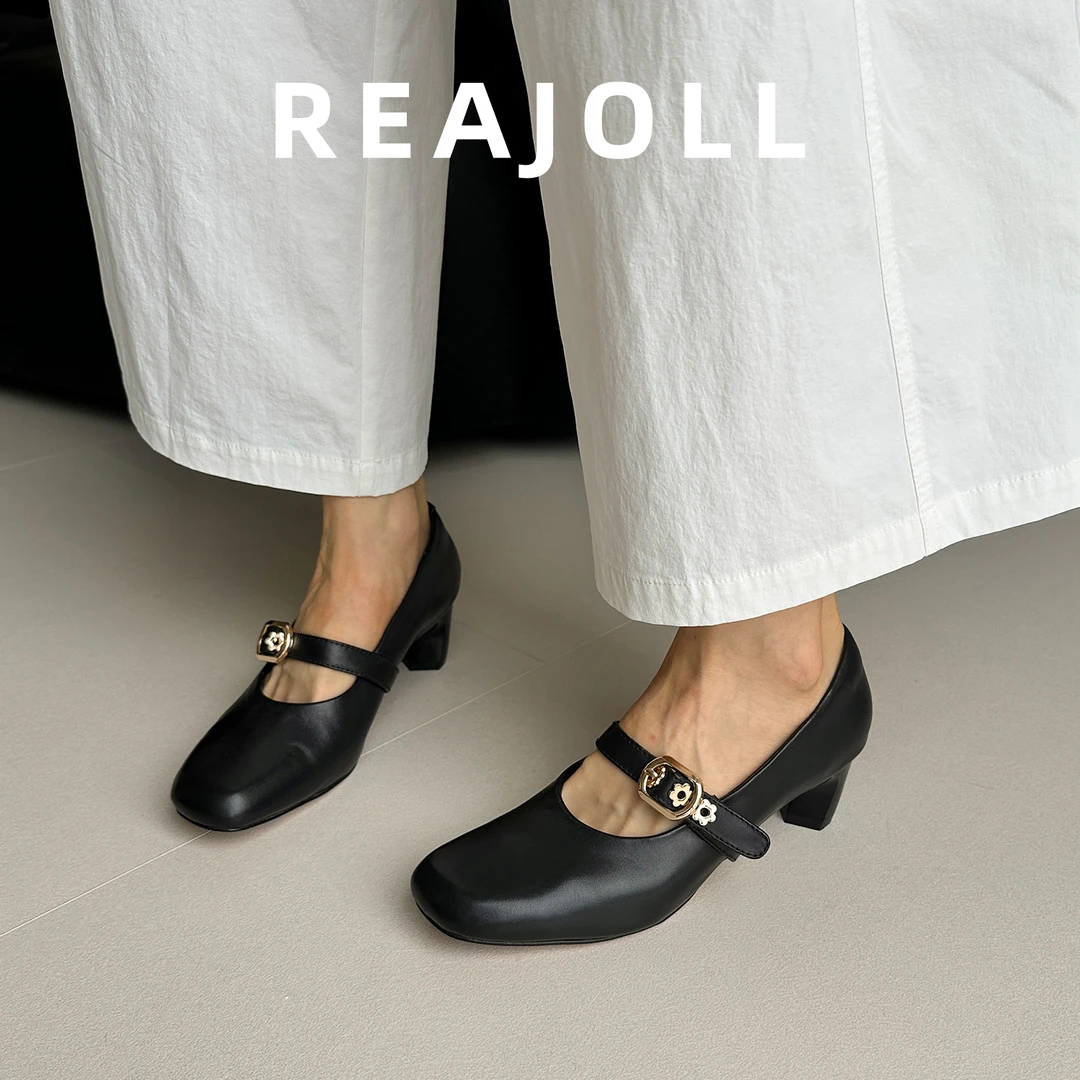 单鞋女鞋新款2025爆款时尚优雅玛丽珍法式不累脚配裙子的高跟鞋子