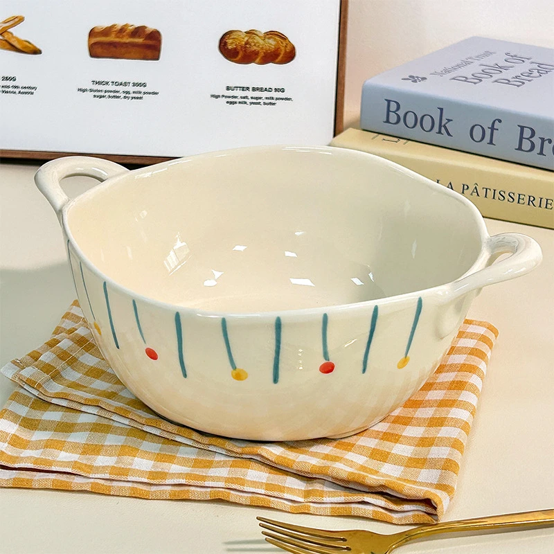 特别好看的釉下彩吃米饭碗餐具面汤碗盘子碟小碗家用2025新款陶瓷