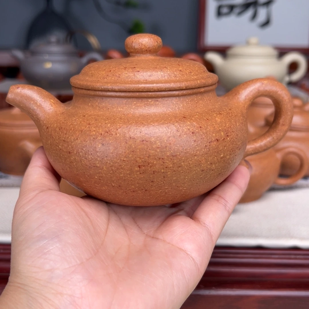 紫砂茶壶梨皮黄的360