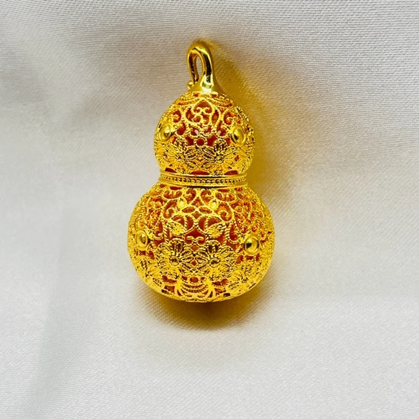 足金饰品/镂空花丝大葫芦/2.31/1B5D1952/h