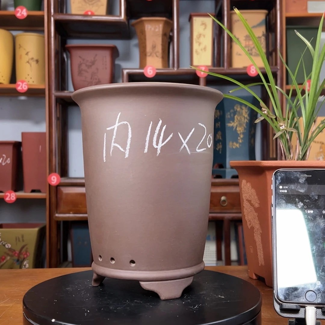 【闪购商品】紫砂花盆李**醒周之夏精品紫砂花盆